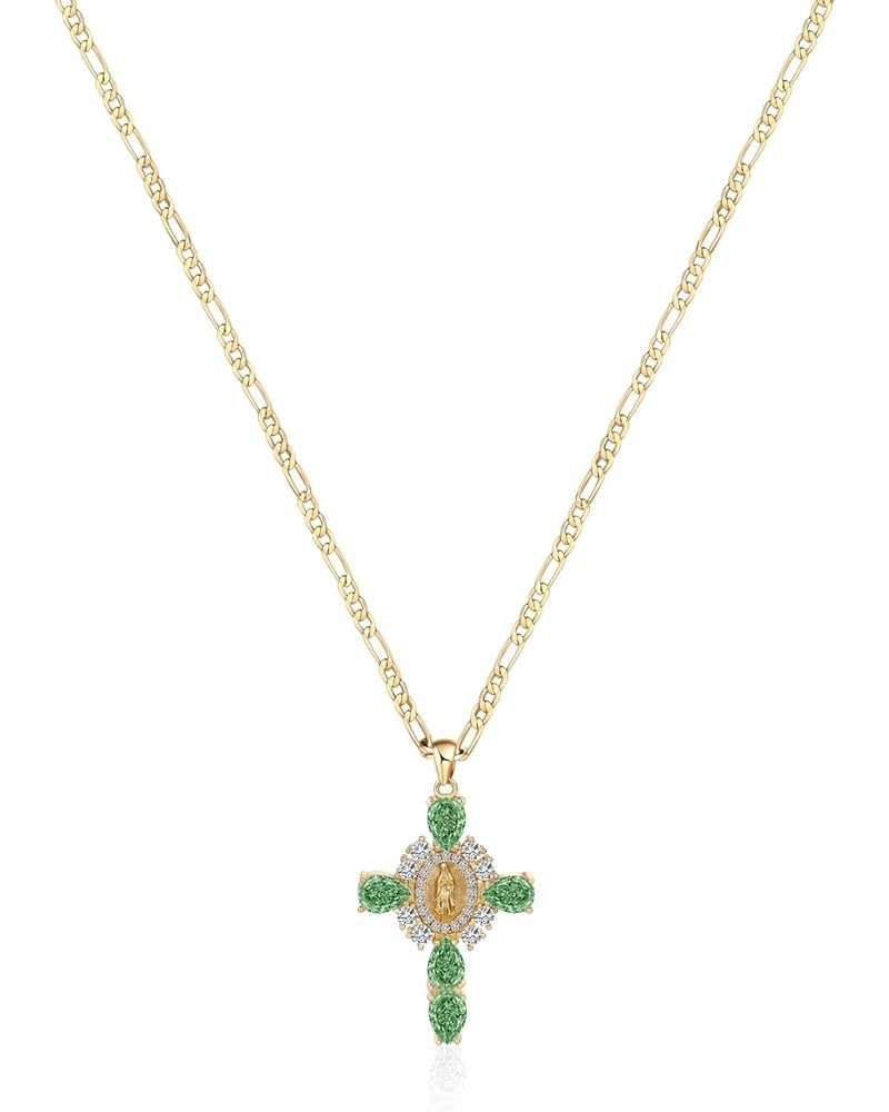 Cross Necklace for Women,14K Gold Plated Cross Pendant Dainty Gold Necklace for Teen Girls Sideway Cross Choker with Diamonds...