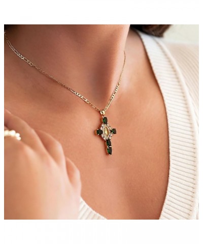 Cross Necklace for Women,14K Gold Plated Cross Pendant Dainty Gold Necklace for Teen Girls Sideway Cross Choker with Diamonds...