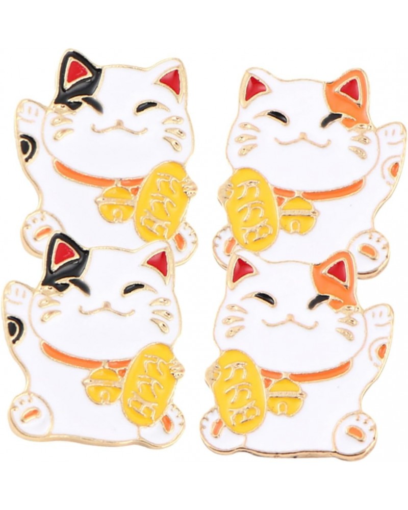 4pcs Badge Personality Brooch Brooch Pin Clothing Pin Maneki Ornament Enamel Cat Accesorios Para Mujer Brooch Jewelry Gifts K...