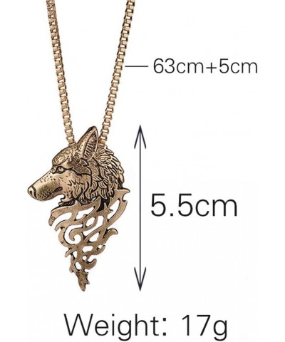 Puppy Dog Necklace for Girls Husky Border Collie Dog Head Necklace for Women Men Retro Wolf Head Necklace Animal Norse Viking...