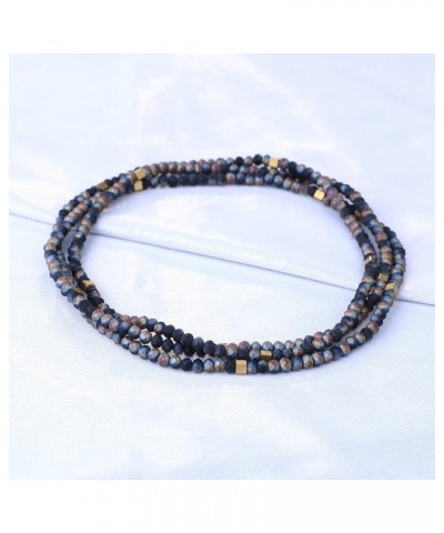 Women Crystal Beaded Necklace Handmade Sweater Collar Necklace Stack Long Chain Necklaces Multi 72PP $11.20 Necklaces