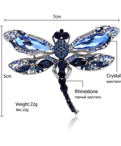 Insect Dragonfly Rhinestone Pins Badge Brooches for Women Men Fashion Jewelry Retro Boutonniere Hijab Pins $8.54 Brooches & Pins