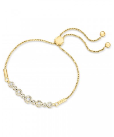 0.60 ct. t.w. Diamond Cluster Bolo Bracelet in 14kt Yellow Gold $330.00 Bracelets