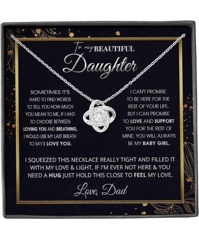 To My Daughter Necklaces Pendants - Father and Daughter Necklace - Gift from Daddy - Luxury Necklace Silver On Birthday, Anni...