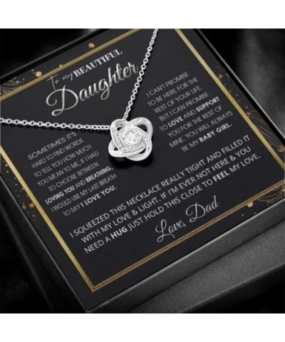 To My Daughter Necklaces Pendants - Father and Daughter Necklace - Gift from Daddy - Luxury Necklace Silver On Birthday, Anni...