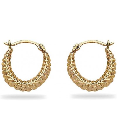 10K Gold Mini Arrow Diamond Cut Huggie Hoop Earrings - Jewelry for Women/Girls - Small Hoop Earrings $14.35 Earrings