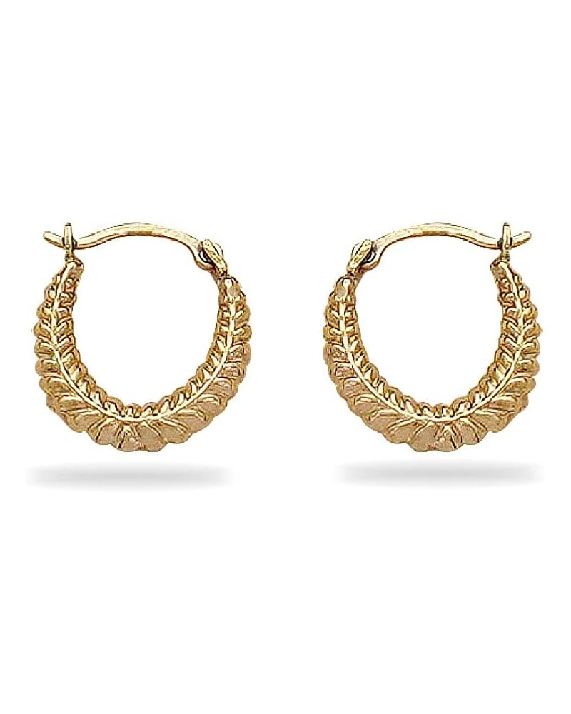 10K Gold Mini Arrow Diamond Cut Huggie Hoop Earrings - Jewelry for Women/Girls - Small Hoop Earrings $14.35 Earrings