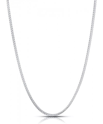 Authentic Solid Sterling Silver Franco Box Link .925 Rhodium Necklace Chains 1MM - 5.5MM, Silver Chain for Men & Women, Made ...