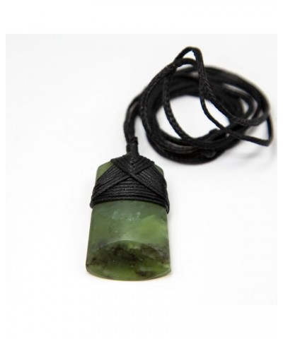 100% New Zealand Jade Necklace for Men and Women, Hand Carved Maori Inspired Jade Pendant for Men With Black Adjustable Cord,...