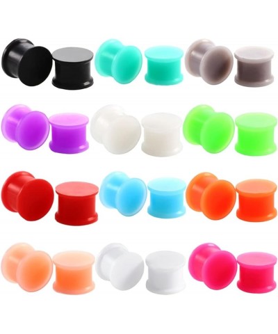 24PCS Silicone Gauges Tunnels, Gauges Tunnels Silicone Ear Plugs Piercing Tunnels Gauges Colorful Round 6.0 Millimeters $10.0...