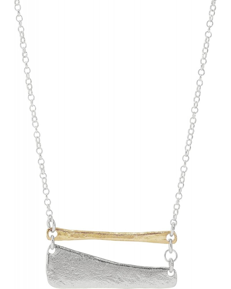 'Versatile' Sterling Silver with 14K Yellow Gold Plating Necklace, 16" + 2 $34.85 Necklaces