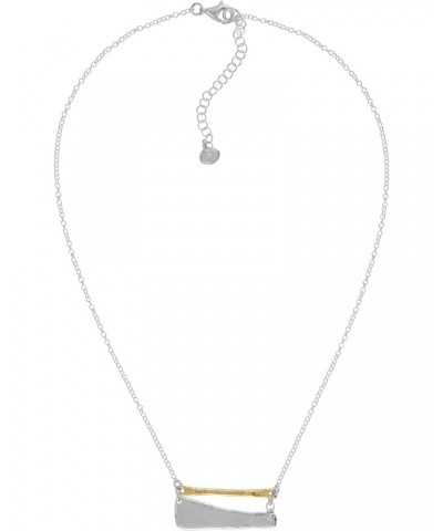 'Versatile' Sterling Silver with 14K Yellow Gold Plating Necklace, 16" + 2 $34.85 Necklaces