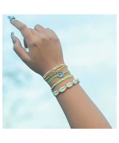 Wave String Bracelets Cute Shell Bracelets Trendy Boho Jewelry Teen Girl Gifts Waterproof Beach Bead Bracelets Pack for Women...