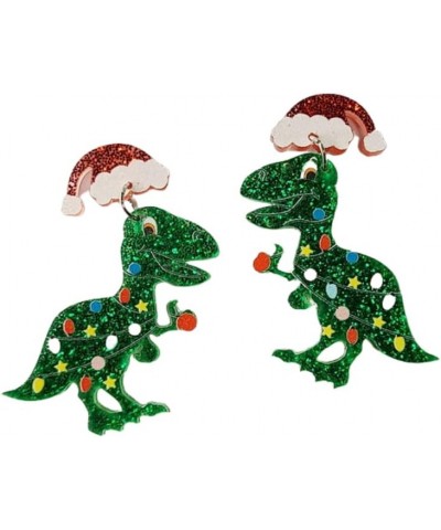 Christmas Earrings for Women Gingerbread Dinosaur Rainbow Earrings Holiday Acrylic Earrings Christmas Jewelry Gift for Girls ...