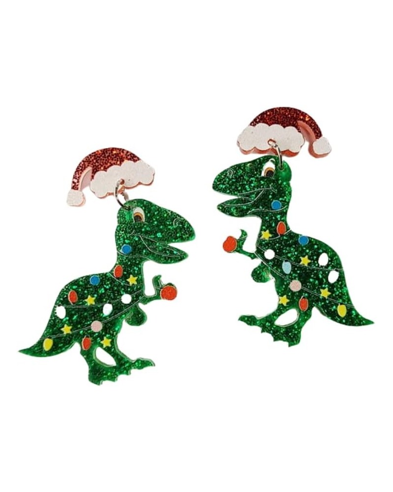 Christmas Earrings for Women Gingerbread Dinosaur Rainbow Earrings Holiday Acrylic Earrings Christmas Jewelry Gift for Girls ...