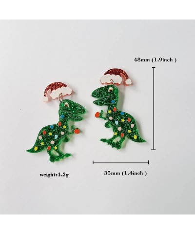 Christmas Earrings for Women Gingerbread Dinosaur Rainbow Earrings Holiday Acrylic Earrings Christmas Jewelry Gift for Girls ...