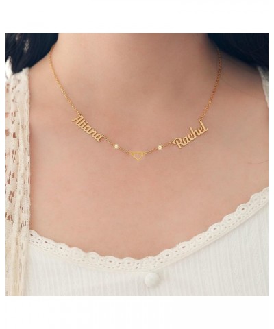 10k 14k 18k Solid Gold Custom Name Necklace Real Gold Multiple Personalized Name Necklace Dainty Nameplate Pendent Customized...