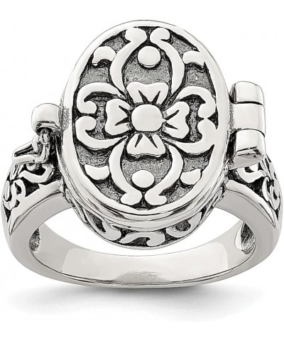 925 Sterling Silver Vintage Oval Locket Ring Fine Jewelry For Women Gifts For Her $66.23 Rings