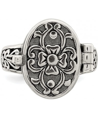 925 Sterling Silver Vintage Oval Locket Ring Fine Jewelry For Women Gifts For Her $66.23 Rings