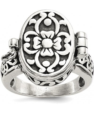 925 Sterling Silver Vintage Oval Locket Ring Fine Jewelry For Women Gifts For Her $66.23 Rings