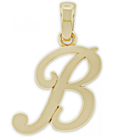 Charm America - Gold Initial Letter A-Z Charm - 14 Karat Solid Gold B $47.56 Pendants