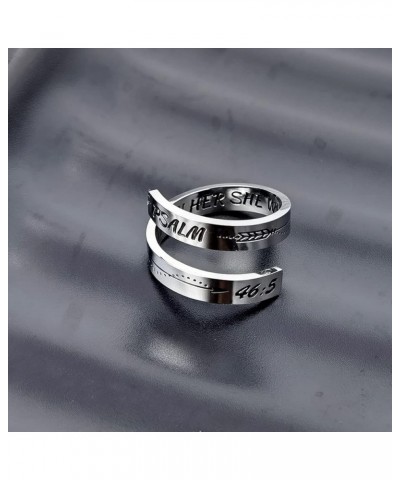 Inspirational Rings for Women Statement Stainless Steel Spiral Wrap Twist Ring Encouragement Personalized Jewelry Birthday Gi...