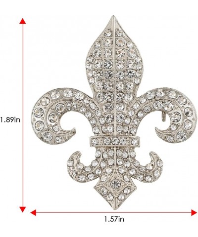 Golden Tone Black Gothic Medieval Royal Fleur De Lis Lily Brooch Pin Silver $11.92 Brooches & Pins