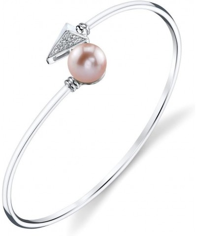 7-8mm Genuine Freshwater Cultured Pearl Becky Bracelet for Women Pink $34.56 Bracelets