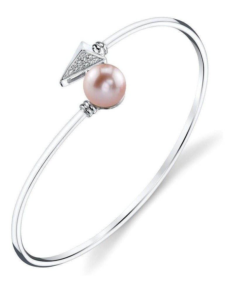 7-8mm Genuine Freshwater Cultured Pearl Becky Bracelet for Women Pink $34.56 Bracelets