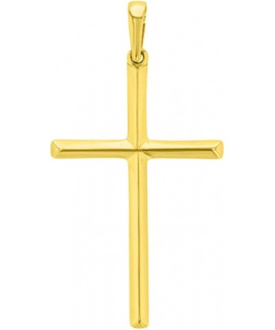 Solid 14k Yellow Gold Simple Christian Cross Pendant Necklace 20 Inches $57.75 Necklaces