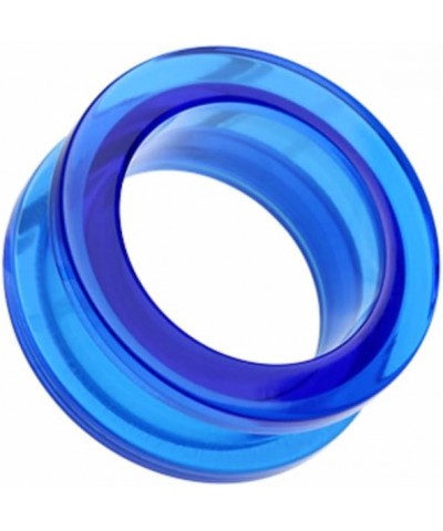 Basic Acrylic Screw-Fit WildKlass Ear Gauge Tunnel Plug (Sold as Pairs) 1/2" (12.5mm) Blue $11.12 Body Jewelry