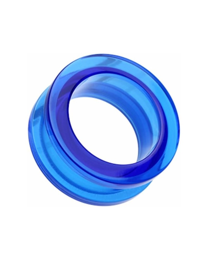 Basic Acrylic Screw-Fit WildKlass Ear Gauge Tunnel Plug (Sold as Pairs) 1/2" (12.5mm) Blue $11.12 Body Jewelry