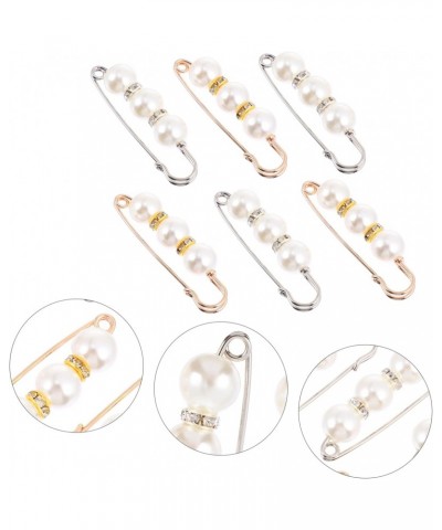 6pcs Set Anti Exposure Brooch Metal Gourd Pin Shirts Safety Pin Vintage Shirt Clips Crystal Shawl Clips Crystal Safety Pins P...