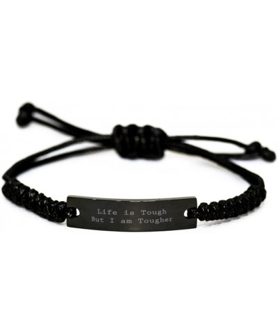 Life is Tough But I am Tougher Bracelet,memorial Bracelet,loss Of Loved One,Adjustable Friendship Bracelets,loss Of Mom,rope ...