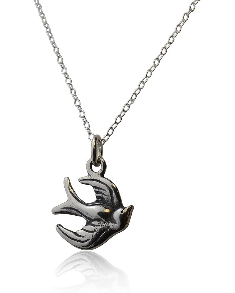 Sterling Silver Bird Pendant Necklaces for Women SPARROW $13.80 Necklaces