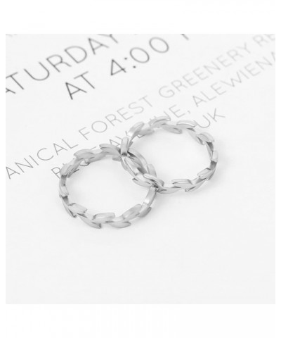 Cute Dainty Hollow Out Band Ring,Platinum Plated Silver Statement Band Ring Jewelry for Women Girls Ring_G $7.64 Rings