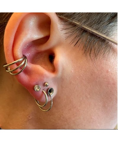 Triple Stack 16 Gauge 316L Surgical Steel Clicker Hinged Segment Nose Ring Septum Piercing Jewelry Rose Gold $8.66 Body Jewelry