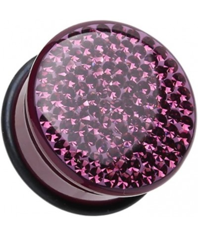 Brilliant Sparkles Color Body Single Flared Ear Gauge Plug 1/2" (12.5mm), Purple $16.23 Body Jewelry