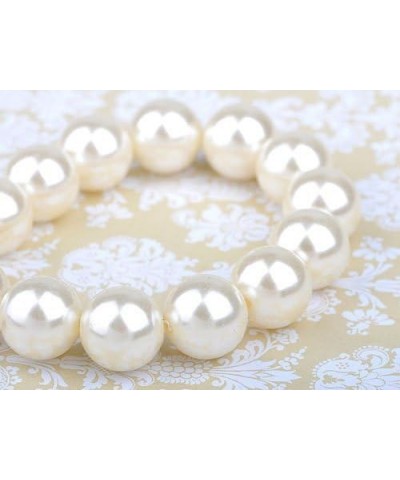 Chunky Faux White Pearl Bead Lolita Bracelet Golden Toned Heart Love Charm $11.79 Bracelets