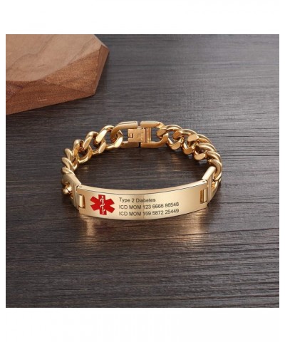 Personalized Free Engraving Medical Alert Bracelets for Women Custom Stainless Steel Medical Bracelet for Women Customized Me...