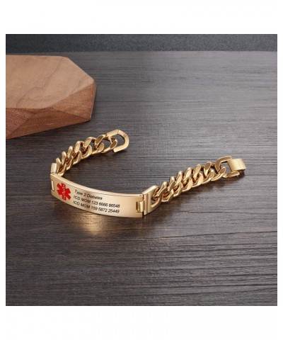 Personalized Free Engraving Medical Alert Bracelets for Women Custom Stainless Steel Medical Bracelet for Women Customized Me...