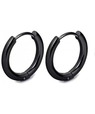 Aurora Gold Hoop Earrings Trendy Women's Sterling Silver Circle Stud Jewelry -Graduation Gift for mother black circle $11.33 ...