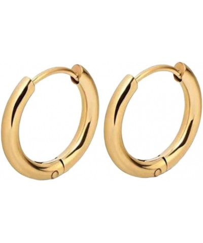 Aurora Gold Hoop Earrings Trendy Women's Sterling Silver Circle Stud Jewelry -Graduation Gift for mother black circle $11.33 ...