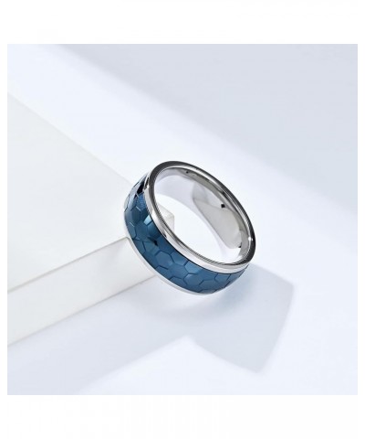 Men Women's Football Ring Stainless Steel Soccer Game Jewelry Blue $8.54 Others