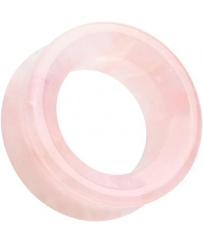 Pink Rose Quartz Stone Double Flared Eyelet Tunnel Ear Gauge Plug Earrings 3/4" (19mm) $10.00 Body Jewelry