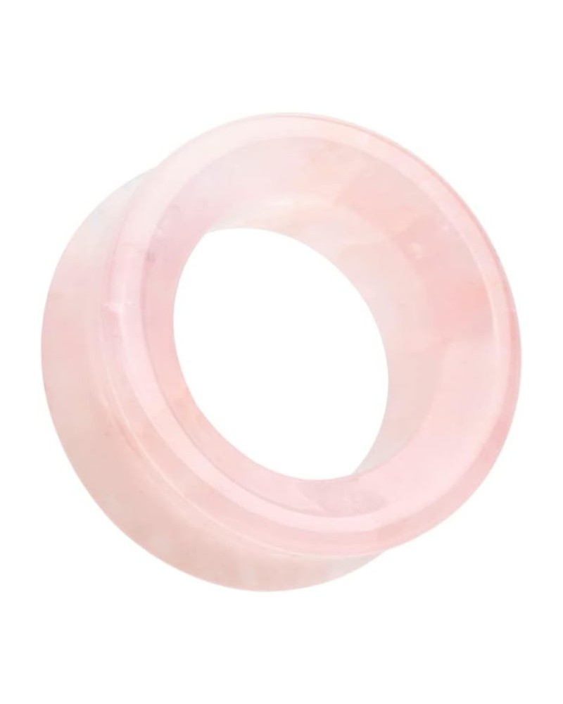 Pink Rose Quartz Stone Double Flared Eyelet Tunnel Ear Gauge Plug Earrings 3/4" (19mm) $10.00 Body Jewelry