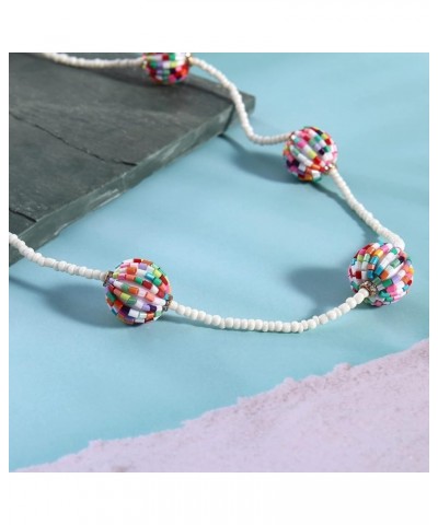 Long Beaded Necklace with Rhinestones Ball Fashion Costume Beads Necklace Earrings Set Women Gift Mix $9.51 Jewelry Sets