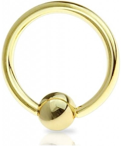 Captive Bead Rings Gold IP Over 316L Surgical Stainless Steel (Sold Per Piece) T: 20g, L: 5/16" , B: 3mm $9.51 Body Jewelry