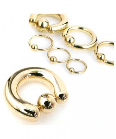 Captive Bead Rings Gold IP Over 316L Surgical Stainless Steel (Sold Per Piece) T: 20g, L: 5/16" , B: 3mm $9.51 Body Jewelry