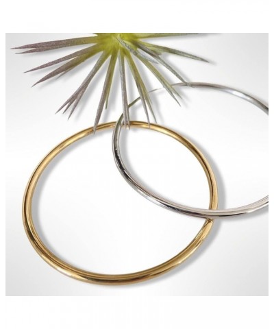 Gold Plated Bangle Bracelet for Women / 3mm Thick Round Bangle Bracelet 1 PC 8.5 $9.40 Bracelets